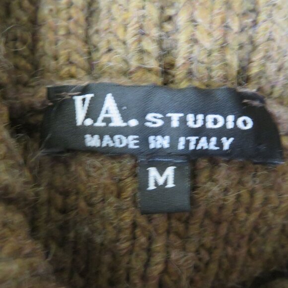 I.A. Studio Womens Cable Knit Turtleneck Sweater Dress M Acrylic Wool Italy - Picture 10 of 14